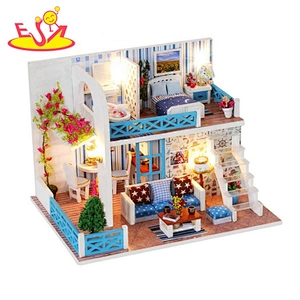 DIY niedliches Mini-Puppenhaus-Set aus Holz für Kinder W06A348