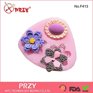 Decorative concrete molds , silicone jelly cake decorating molds