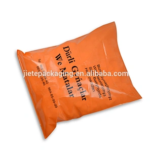 hot sale custom logo orange pe garment plastic packaging bag