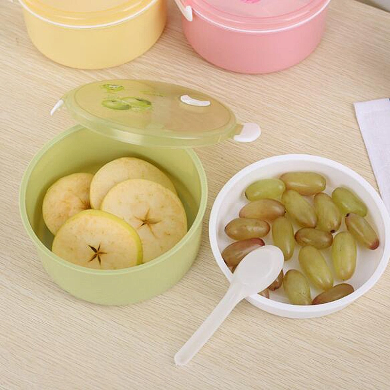 Adorable Fruit Pattern Microwave Double Layer Lunch Box For Kids With High Quality