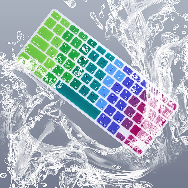 Silicone US Russian Colorful Keyboard Protective Film cover  new for macbook pro retina display 13 inch 15 inch
