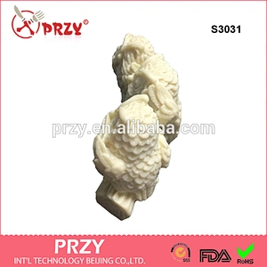 S3031 new design owl silicone soap and candle molds wholesale