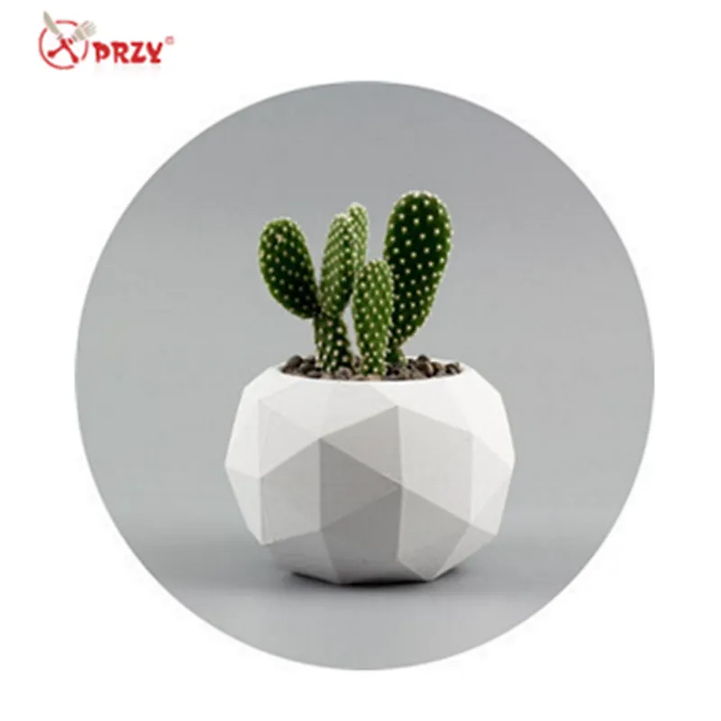 PRZY hot sale Cement flower pot Mold Silicone Concrete Planter Molds 3d vase concrete decorations molds