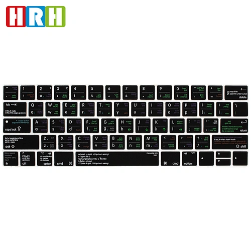 waterproof keyboard protector VIM VI odm shortcuts keyboard cover anti-dust keyboard cover  for MacBook New Pro 13