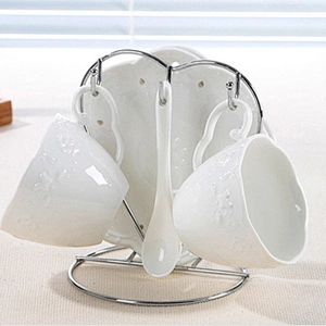 Wholesale price ceramic handmade teapot sets 2cups+spoon for meeting
