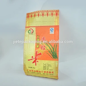 Factory sale 15kg pp woven transparent grain packing bags for rice