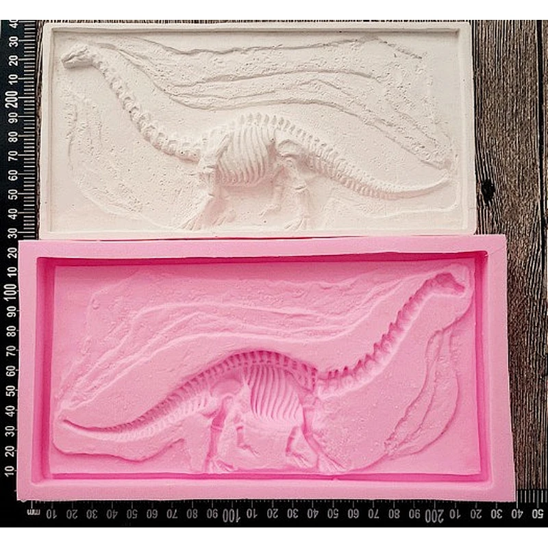 fondant dinosaur fossil shape silicone mold for cake decoration