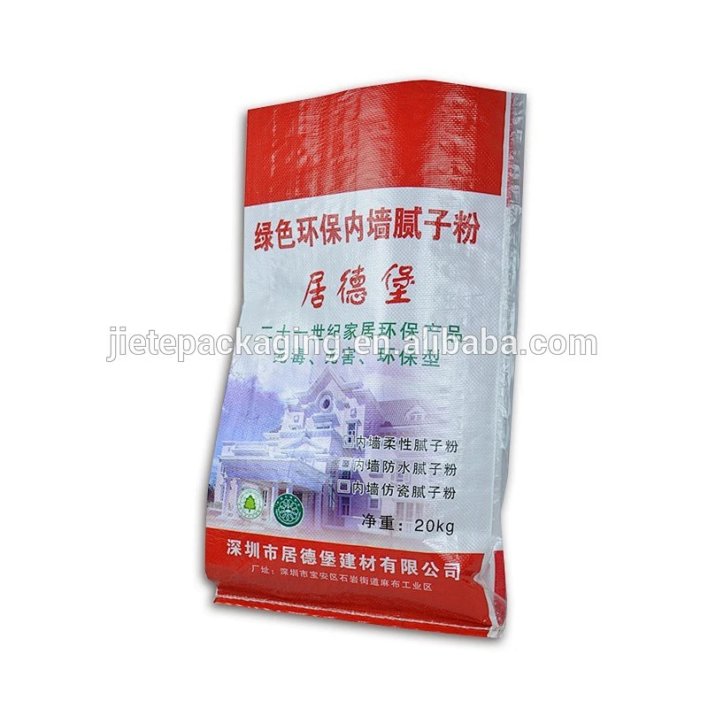 Durable white PP polypropylene woven fabric sand bag size material for packing putty powder 25kg