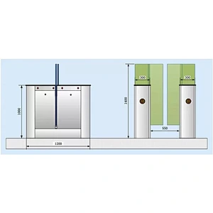 High Quality Optical Smart Pedestrian Entrance Sliding Barrier Electronic Turnstile