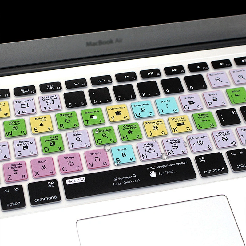 For mac OSX Shortcuts Custom laptop with russian keyboard Skins For mac laptop Pro 15 for macbook pro retina display