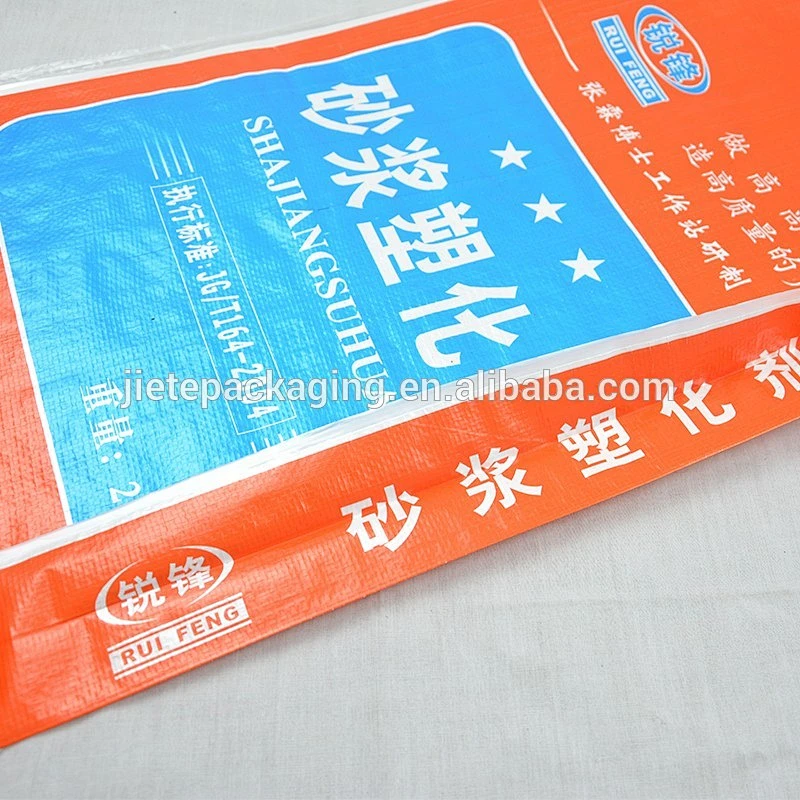 packaging material cement, mortar, putty pp woven bag with color printing and lamination 20kg 25kg