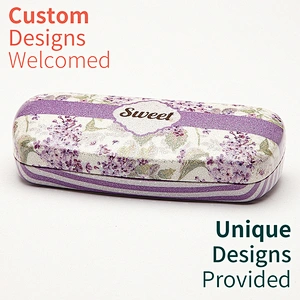 New Sweet Design Floral Hard Shell Glasses Case for Ladies