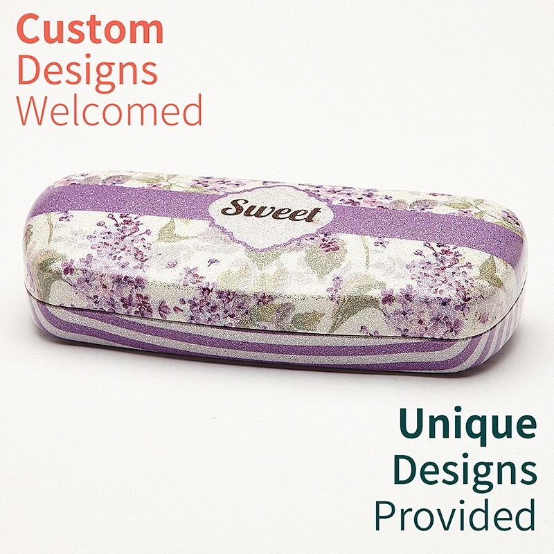 New Sweet Design Floral Hard Shell Glasses Case for Ladies