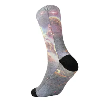 custom 3D logo digital printed photo print socks printing