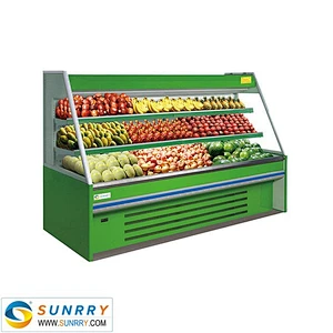 New design supermarket showcase for vegetable display refrigerator and fruit storage (SUNRRY SY-SVS2000W)