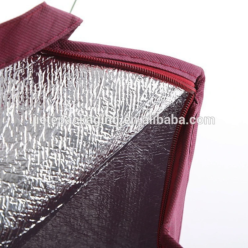 pp non woven keep warm shopping bag with zipper