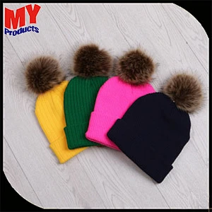 Newest winter fashion adult men's knitted cheap hats