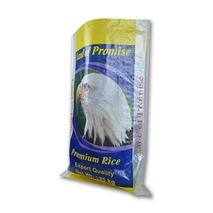 China manufacture transparent plastic rice bag 25kg