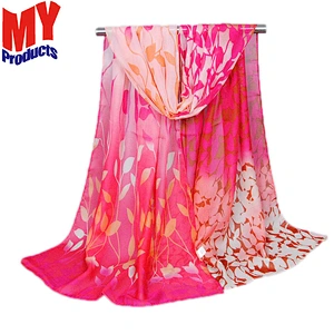 Wool shawl dubai hijab wholesale hand painted silk scarf