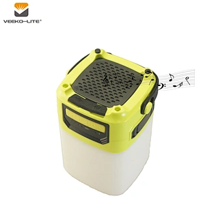 Colorful USB Rechargeable Camping Lantern Portable Blue Tooth Speaker Multi-function Camping light Earphone Out
