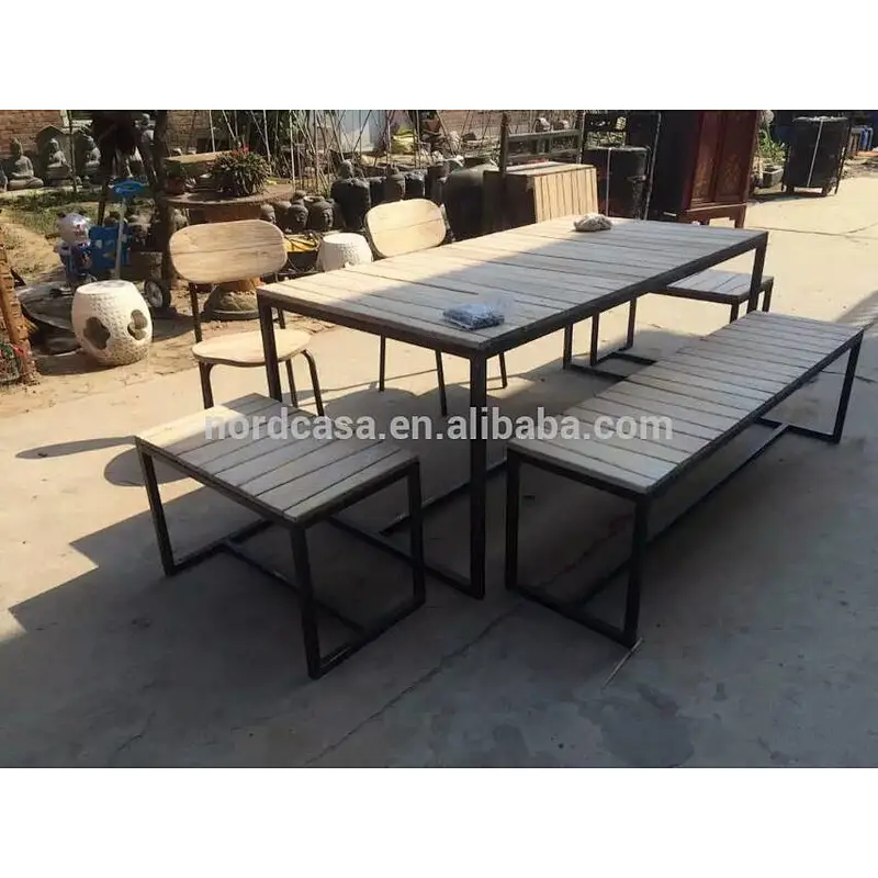 wholesale rustic reclaimed wood restaurant furniture dining table