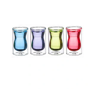 2018 special National wind double wall glass whiskey infuser cup