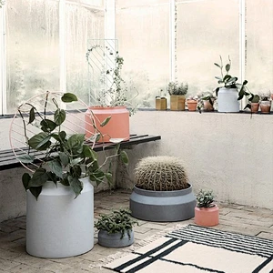 Factory Direct Support Mold Nordic Creative Cylinder Cement Flower Pot Concrete Silicone Mold