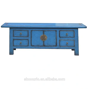 Chinese Antique Wood TV table for Living Room with Drawers