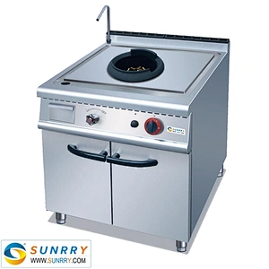 Single cast iron wok gas burner with 1 big burner 1 cabinet and water faucet (SUNRRY SY-GWR900)