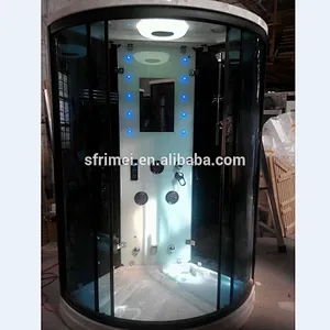 Waterproof Double Sliding Bathroom Aqua Massage Acrylic Steam Shower