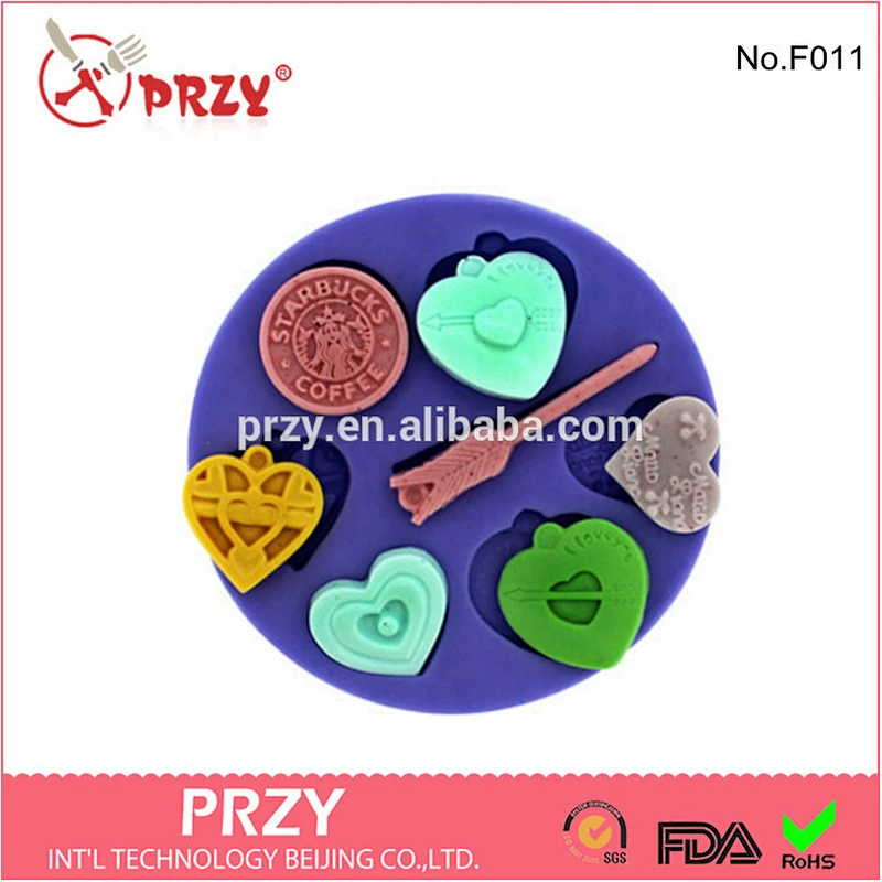 Mini Decorative Heart Shaped Pudding Mold