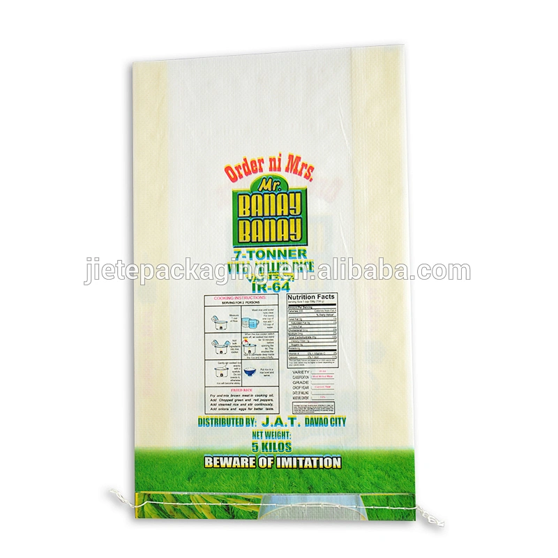 Economical custom design grain white rice bags 25kg 50kg 10kg