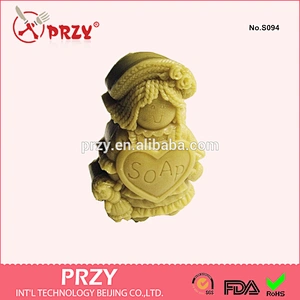 S094 PRZY Silicone baby doll soap mold