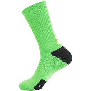 Cotton embroidery free terry sport socks