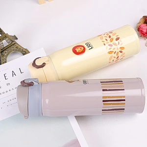 2018 New Design Fashion Vacuum Flask Stainless Steel Vacuum Cup Travel Mug Bounce Cover Cup for Women