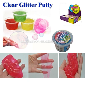 clear putty with glitter