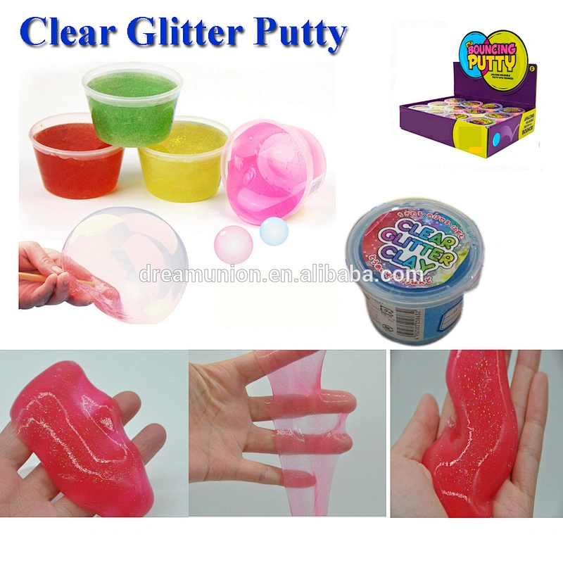 clear putty with glitter