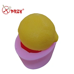 S4839 Hot Sale lemon Shapes Silicone Cake Baking Mould Cute Fruits silicone soap molds