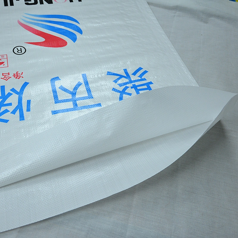 Customized laminated 25kg white plastic pp woven bag