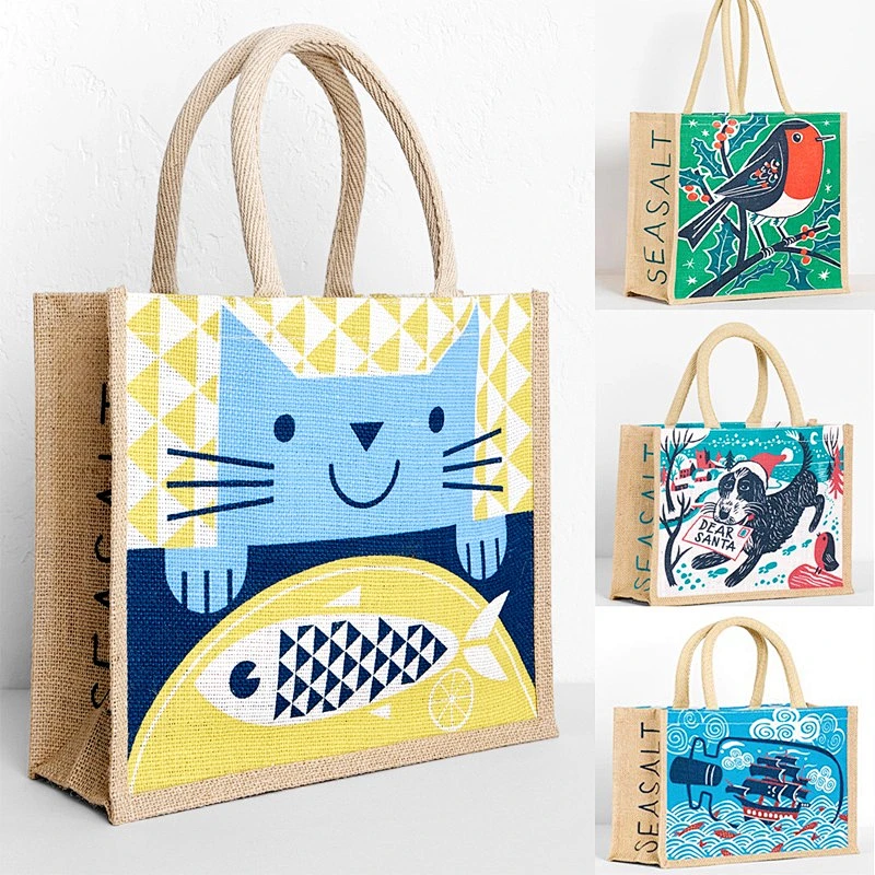 ZheJiang High quality waterproof promotional jute bag burlap tote bag jute