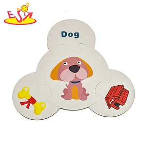 2019 New arrival educational wooden alphabet jigsaws for toddlers W14B107