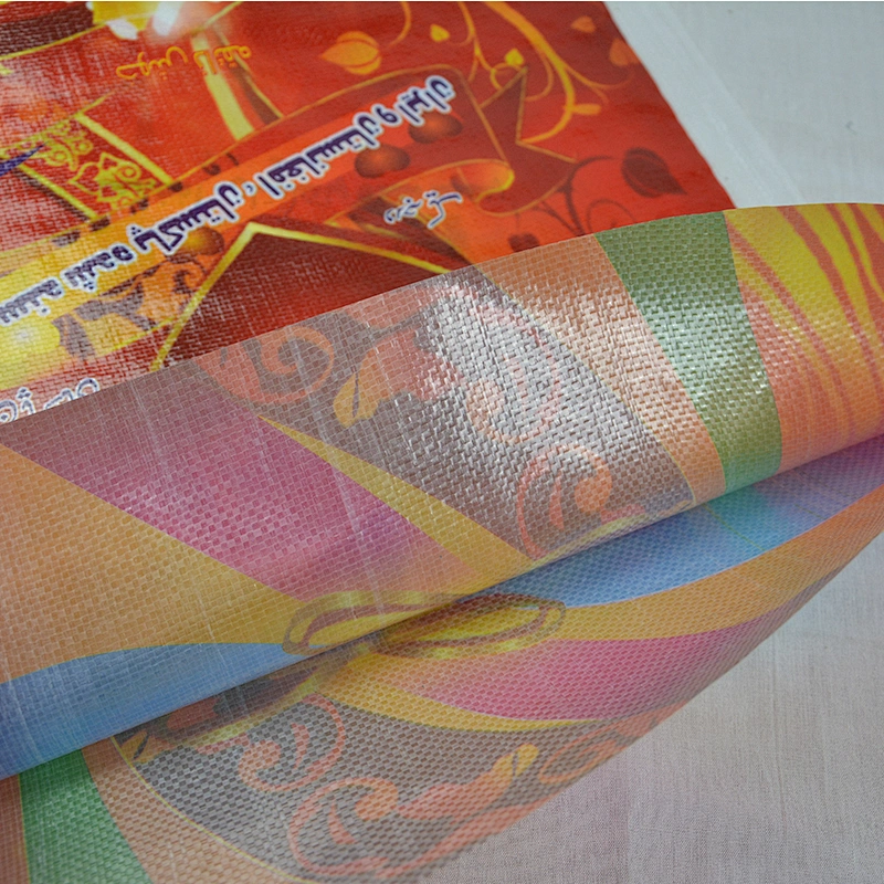 Made in china pp woven fabric plastic packing durable 25kg rice packing bag