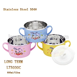 LTS030C 680ml Korean Style Stainless Steel Rice Bowl