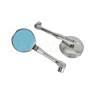Aftermarket best round motorcycle mirrors with blue glass