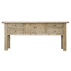 Antique hobby lobby classic furniture rustic recycle elm wood console table
