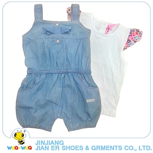 Good sales girl summer clothes kids denim overalls