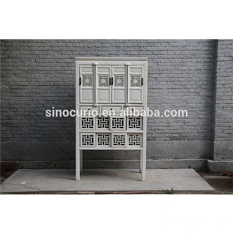 antique Chinese reproduction kitchen carving cabinet cupboard furniture
