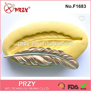 F1683 Hot Sell feather Sugar Silicone Mold Shape Soft Clay Moulds Silicone Decoration Tools Cake Fondant 3DSilicone Molds
