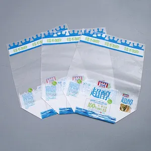 Cheap Transparent white PE plastic bag flour milk powder packaging