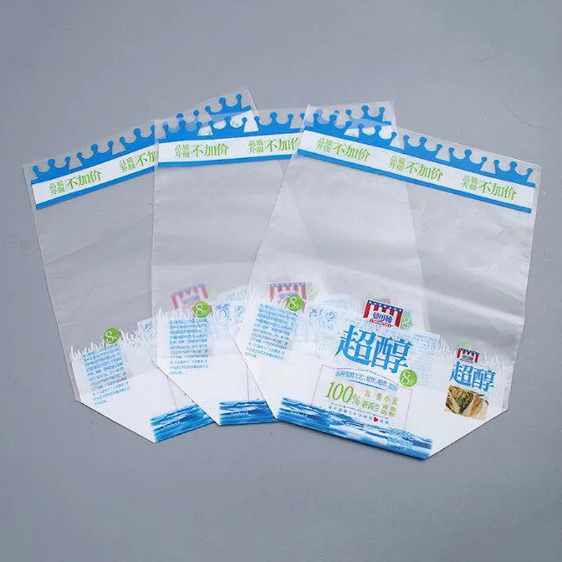 Cheap Transparent white PE plastic bag flour milk powder packaging